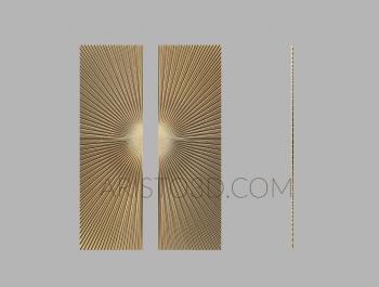 Geometrical panel (PGM_0145) 3D model for CNC machine