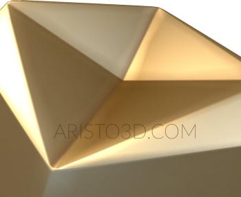 Geometrical panel (PGM_0152) 3D model for CNC machine