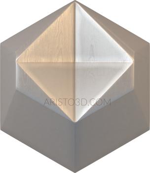 Geometrical panel (PGM_0152) 3D model for CNC machine