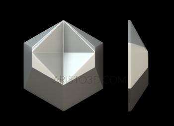 Geometrical panel (PGM_0152) 3D model for CNC machine