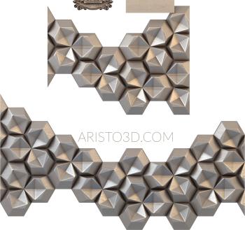 Geometrical panel (PGM_0153) 3D model for CNC machine