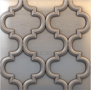 Geometrical panel (PGM_0154) 3D model for CNC machine