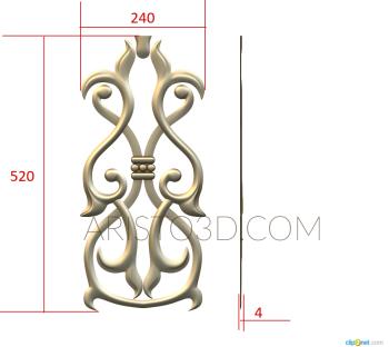 Square panels (PN_0312) 3D model for CNC machine