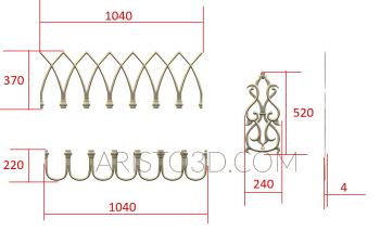 Square panels (PN_0313) 3D model for CNC machine