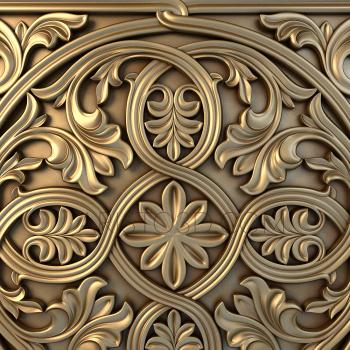 Free examples of 3d stl models (Panel with framed flowers. Download free 3d model for cnc - USPC_0155) 3D
