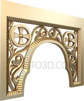 Church panel (PC_0229) 3D model for CNC machine