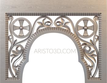 Church panel (PC_0229) 3D model for CNC machine