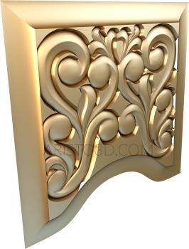 The panel is figured (PF_0031) 3D model for CNC machine