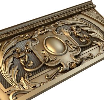 Free examples of 3d stl models (Panel with angels. Download free 3d model for cnc - USPF_0052) 3D