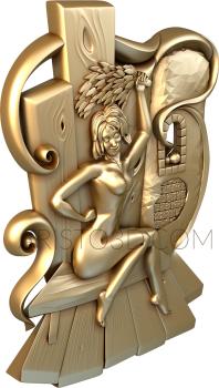 Free examples of 3d stl models (Panel for a bath. Download free 3d model for cnc - USPD_0020) 3D