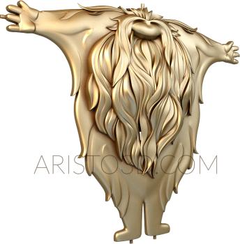 Free examples of 3d stl models (Hairy creature. Download free 3d model for cnc - USPD_0365) 3D