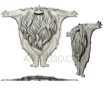 Hairy creature. Download free 3d model for cnc - USPD_0365 3D