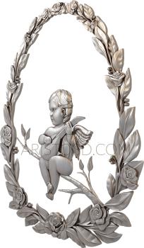 Angel on a branch. Download free 3d model for cnc - USPD_0370 3D