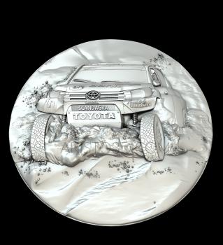Free examples of 3d stl models (Panel with Toyota car. Download free 3d model for cnc - USPD_0388) 3D