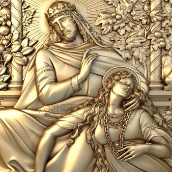 Free examples of 3d stl models (Religious panel. Download free 3d model for cnc - USPR_0007) 3D