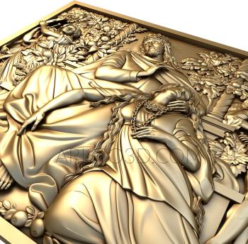 Free examples of 3d stl models (Religious panel. Download free 3d model for cnc - USPR_0007) 3D