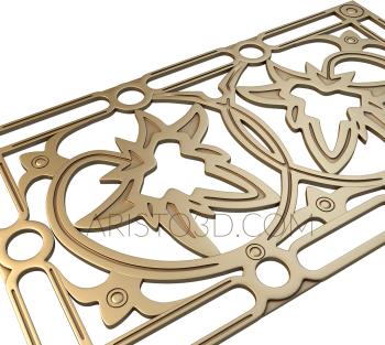 Stair rail (PRL_0005) 3D model for CNC machine