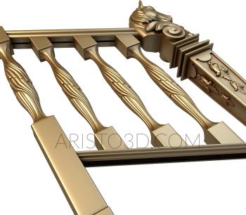 Stair rail (PRL_0017) 3D model for CNC machine