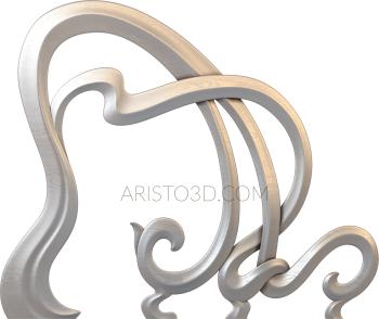 Stair rail (PRL_0027) 3D model for CNC machine