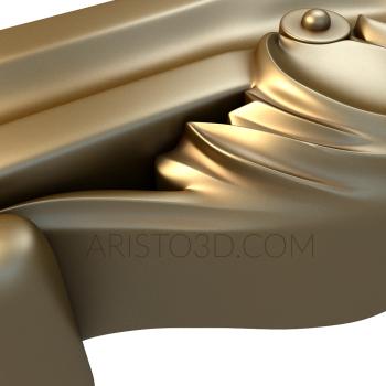 Stair rail (PRL_0040) 3D model for CNC machine