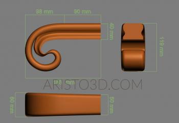 Stair rail (PRL_0066) 3D model for CNC machine