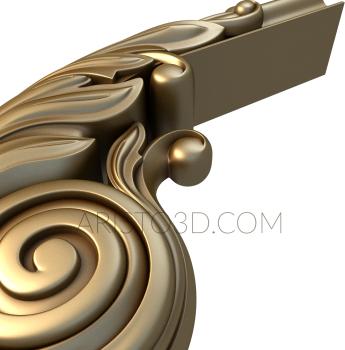 Stair rail (PRL_0067) 3D model for CNC machine