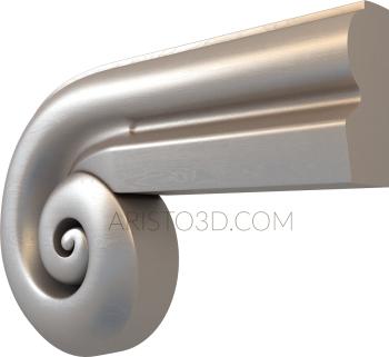 Stair rail (PRL_0070) 3D model for CNC machine