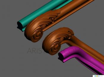 Stair rail (PRL_0090) 3D model for CNC machine