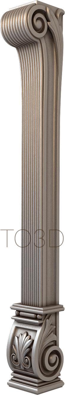Half-column (PST_0047) 3D model for CNC machine