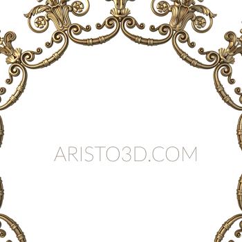 Free examples of 3d stl models (Round decorative overlay. Download free 3d model for cnc - USPRZ_0010) 3D