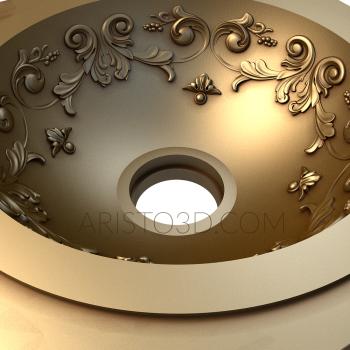 Ceiling rose (PRZ_0022) 3D model for CNC machine