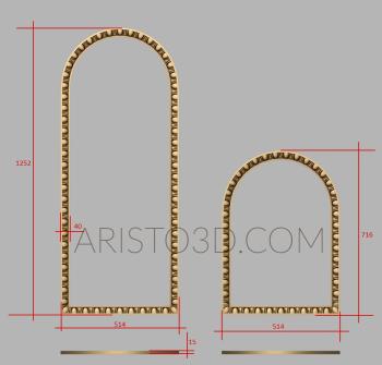 Figured frame (RMF_0708) 3D model for CNC machine