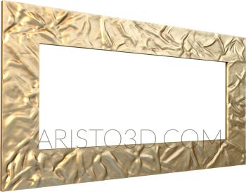 Free examples of 3d stl models (Rectangular frame with wavy pattern. Download free 3d model for cnc - USRM_0404-1) 3D