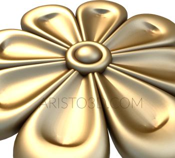 Free examples of 3d stl models (Rosette flower. Download free 3d model for cnc - USRZ_0015) 3D