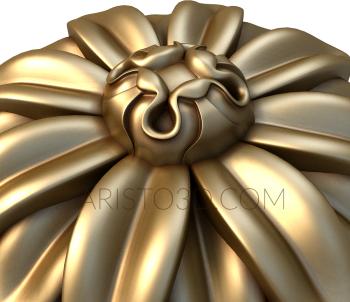Free examples of 3d stl models (Decorative rosette flower. Download free 3d model for cnc - USRZ_0782) 3D