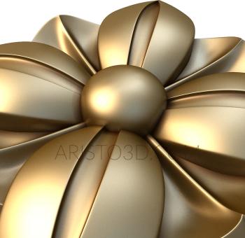 Free examples of 3d stl models (Decorative rosette flower. Download free 3d model for cnc - USRZ_1057) 3D