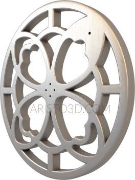 Rozette (RZ_1166) 3D model for CNC machine
