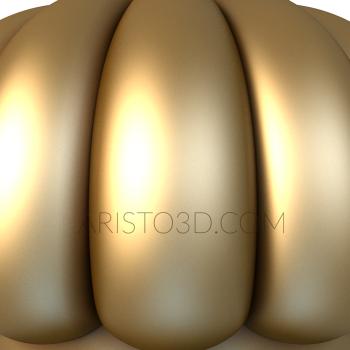 Free examples of 3d stl models (Round bump for a post. Download free 3d model for cnc - USSHS_0054) 3D