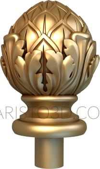 Free examples of 3d stl models (Cone - pillar decoration. Download free 3d model for cnc - USSHS_0057) 3D