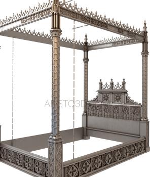 Headboard (SK_0312) 3D model for CNC machine