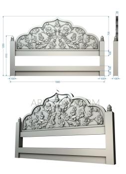 Headboard (SK_0314) 3D model for CNC machine