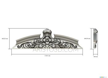 Headboard (SK_0328) 3D model for CNC machine