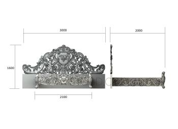 Headboard (SK_0346) 3D model for CNC machine