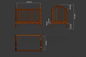 Headboard (SK_0348) 3D model for CNC machine