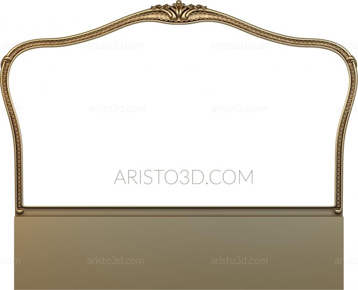 Free examples of 3d stl models (Carved headboard. Download free 3d model for cnc - USSK_0390) 3D