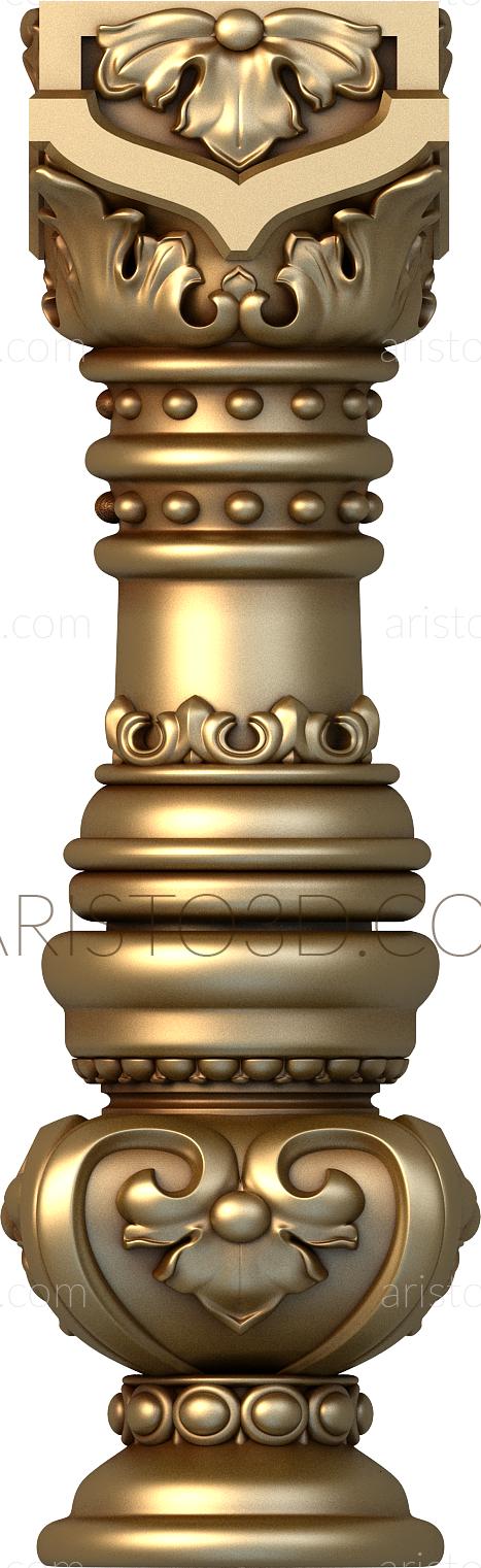 Carved pillar. Free examples of 3d stl models (Carved pillar. Download free 3d model for cnc - USSC_0001-1) 3D