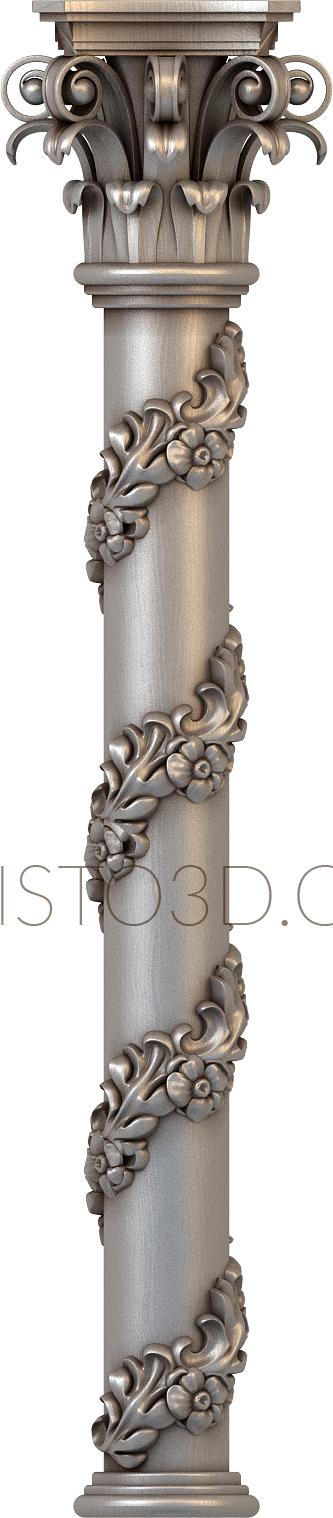 Church pillar (SC_0003) 3D model for CNC machine
