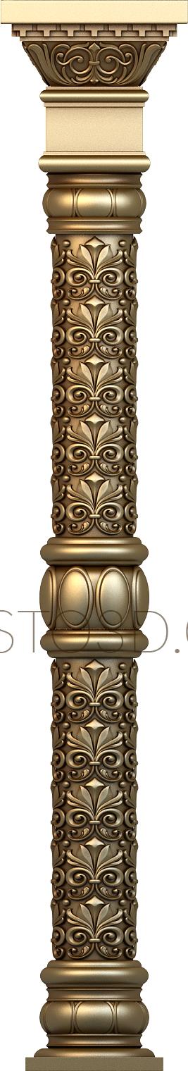 Church pillar (SC_0055) 3D model for CNC machine