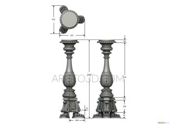 Pillar (ST_0283) 3D model for CNC machine