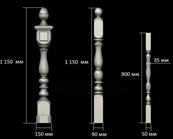 Pillar (ST_0296) 3D model for CNC machine